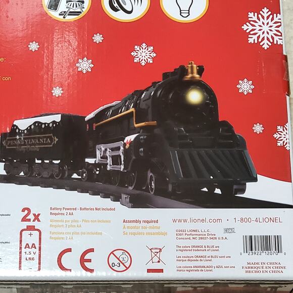 Lionel 37-Piece Christmas Holiday Battery Operated Train Set, Pennsylvania Flyer - Picture 12 of 16